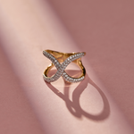 Interlocked Wide Diamond Band, 14K Solid Gold, 5/8 ct Lab Grown Diamond-6