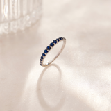 Created Blue Sapphire Stackable Band