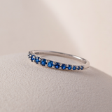 Created Blue Sapphire Stackable Band