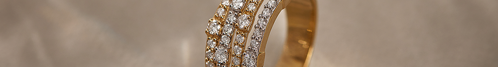 Multi-Station Diamond Band, 14K Gold Vermeil, 1 ct Lab Grown Diamond-1