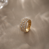 Multi-Station Diamond Band, 14K Solid Gold, 1 ct Lab Grown Diamond-1