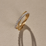 Two-Tone Twisted Interlocking Diamond Band, 14K Solid Gold, 5/8 ct Lab Grown Diamond-7
