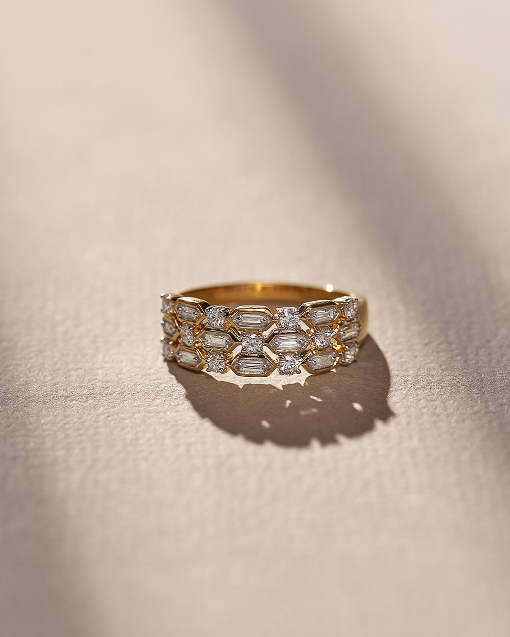 Station Baguette Diamond Band, 14K Gold Vermeil, 1/2 ct Lab Grown Diamond-6