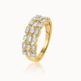 Station Baguette Diamond Band, 14K Gold Vermeil, 1/2 ct Lab Grown Diamond-3