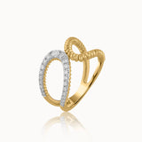 Bold Textured Diamond Band, 14K Gold Vermeil, 3/8 ct Lab Grown Diamond-3
