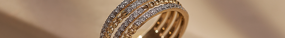 Multi-Row Beaded Diamond Band, 14K Solid Gold, 1/2 ct Lab Grown Diamond-1