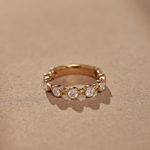 Bezel Set Station Diamond Eternity Band, 14K Solid Gold, 1/2 ct Lab Grown Diamond-6