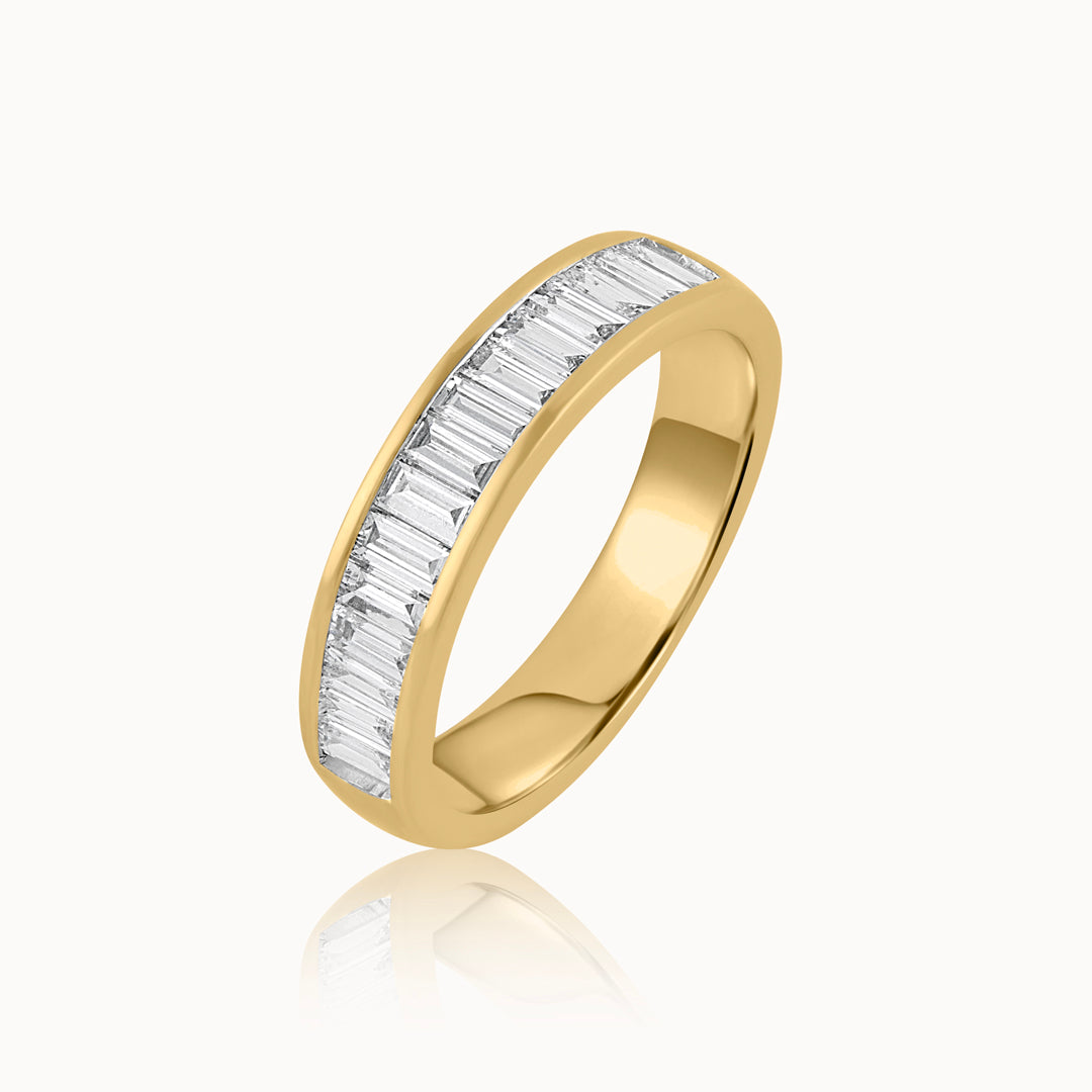 Channel Baguette Diamond Band, 14K Solid Gold, 3/4 ct Lab Grown Diamond-3