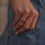 Paperclip Baguette Diamond Band, 14K Solid Gold, 3/8 ct Lab Grown Diamond-4