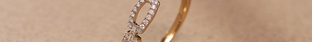 Paperclip Baguette Diamond Band, 14K Solid Gold, 3/8 ct Lab Grown Diamond-1