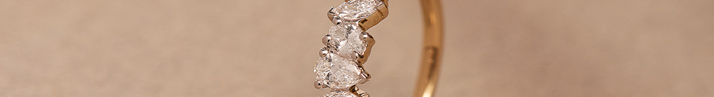 Multi Shape Diamond Band, 14K Gold Vermeil, 1 1/5 ct Lab Grown Diamond-1