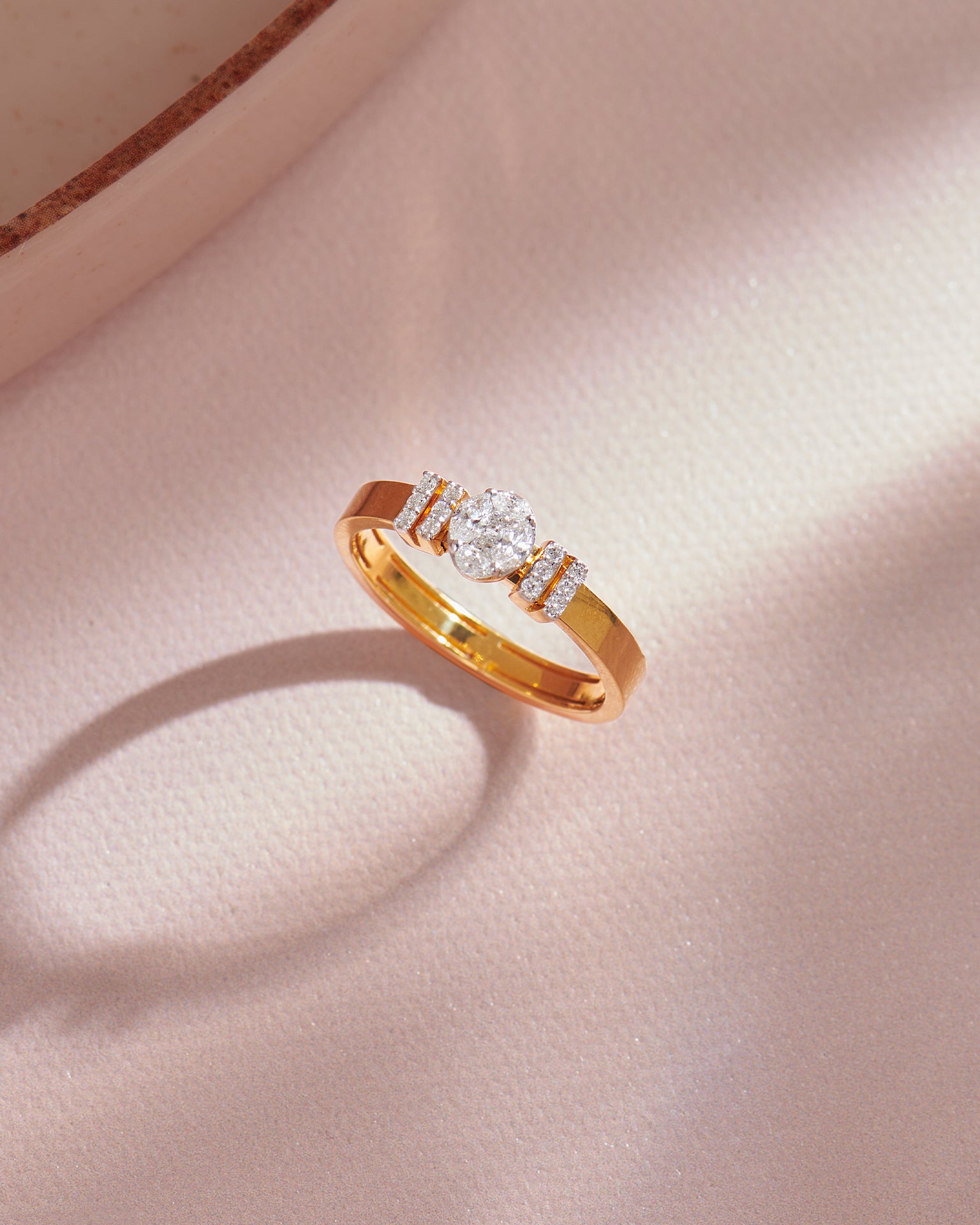 Radiant Diamond Band, 14K Solid Gold, 1/4 ct Lab Grown Diamond-6