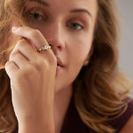 Radiant Diamond Band, 14K Gold Vermeil, 1/4 ct Lab Grown Diamond-2