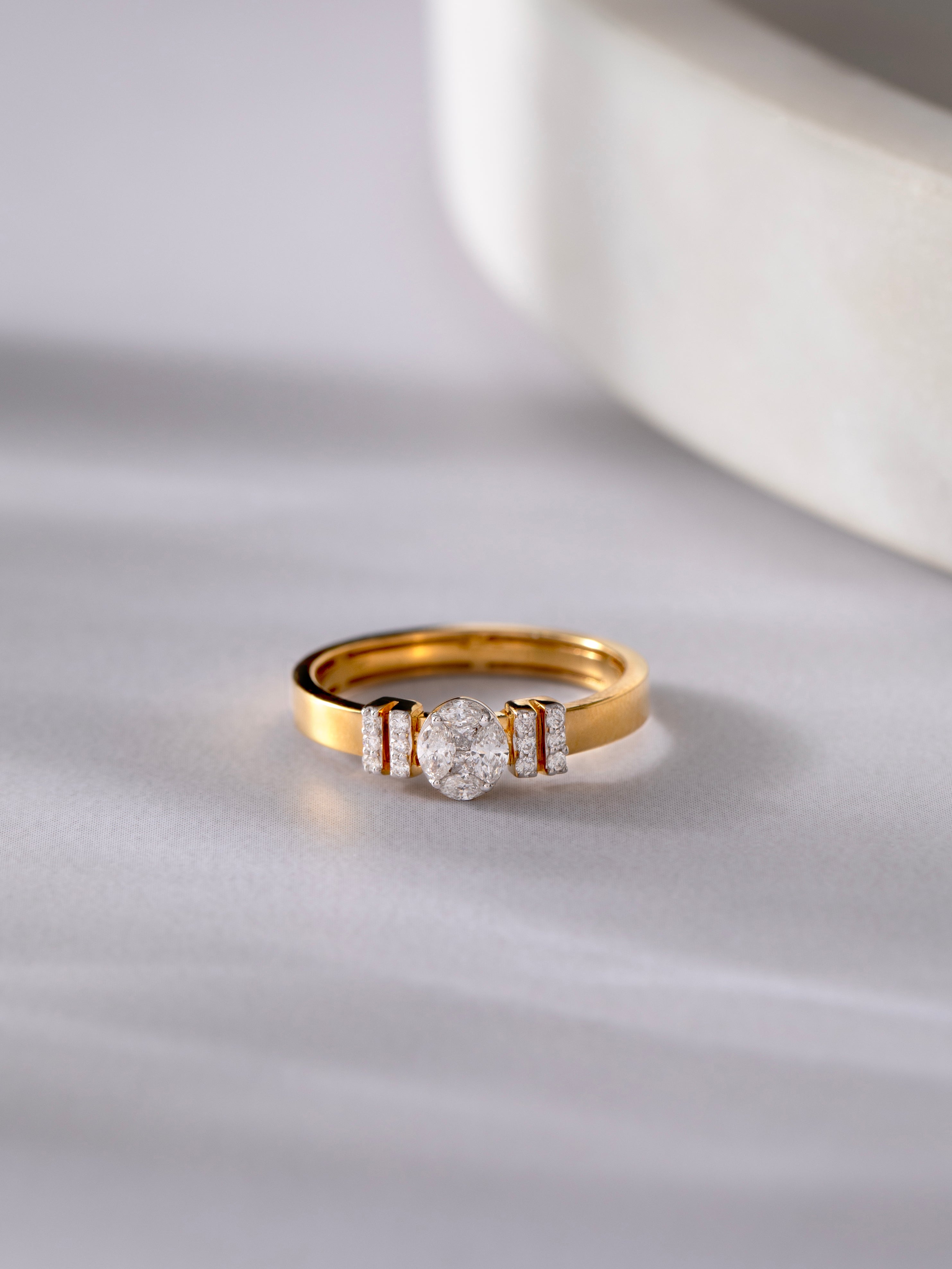 Radiant Diamond Band, 14K Solid Gold, 1/4 ct Lab Grown Diamond-5