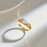 Starlight Diamond Ring, 14K Solid Gold, 3/8 ct Lab Grown Diamond-6