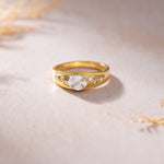 Starlight Diamond Ring, 14K Solid Gold, 3/8 ct Lab Grown Diamond-5