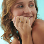 Starlight Chevron Ring, 14K Gold Vermeil, 3/8 ct Lab Grown Diamond-2
