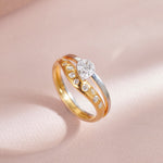 Starlight Chevron Ring, 14K Solid Gold, 3/8 ct Lab Grown Diamond-6