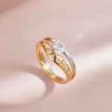 Starlight Chevron Ring, 14K Solid Gold, 3/8 ct Lab Grown Diamond-6