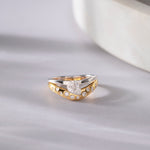 Starlight Chevron Ring, 14K Solid Gold, 3/8 ct Lab Grown Diamond-5
