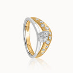 Starlight Chevron Ring, 14K Solid Gold, 3/8 ct Lab Grown Diamond-3