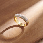 Timeless Half Eternity Band, 14K Gold Vermeil,1 ct Lab Grown Diamond-6