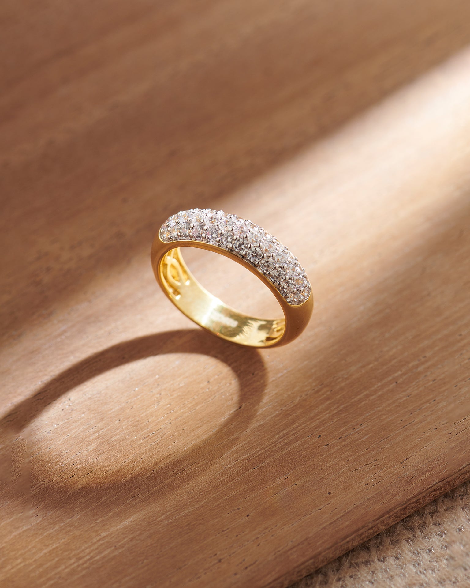 Timeless Half Eternity Band, 14K Gold Vermeil,1 ct Lab Grown Diamond-6