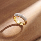 Timeless Half Eternity Band, 14K Solid Gold,1 ct Lab Grown Diamond-6