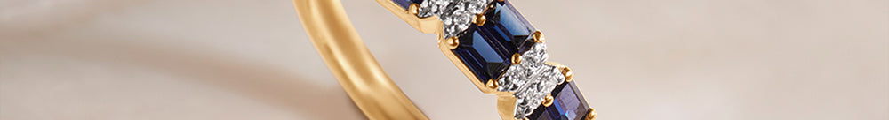 Created Sapphire Majestic Band