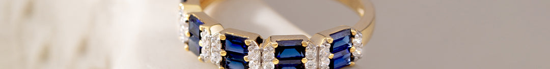 Created Sapphire Majestic Band