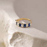 Created Sapphire Majestic Band