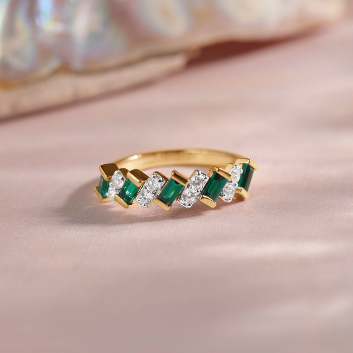 Created Emerald Regal Band
