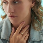 Vogue Paperclip Bands, 14K Gold Vermeil, 1/5 ct Lab Grown Diamond-2