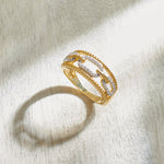 Vogue Paperclip Bands, 14K Solid Gold, 1/5 ct Lab Grown Diamond-6