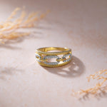 Vogue Paperclip Bands, 14K Gold Vermeil, 1/5 ct Lab Grown Diamond-5