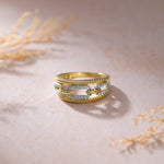 Vogue Paperclip Bands, 14K Solid Gold, 1/5 ct Lab Grown Diamond-5