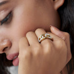 Luxe Link Diamond Band, 14K Gold Vermeil, 1/2 ct Lab Grown Diamond-4
