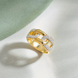 Luxe Link Diamond Band, 14K Gold Vermeil, 1/2 ct Lab Grown Diamond-6