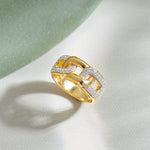 Luxe Link Diamond Band, 14K Solid Gold, 1/2 ct Lab Grown Diamond-6