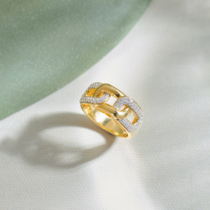 Luxe Link Diamond Band, 14K Gold Vermeil, 1/2 ct Lab Grown Diamond-1