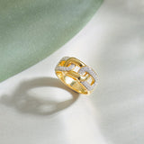 Luxe Link Diamond Band, 14K Solid Gold, 1/2 ct Lab Grown Diamond-1