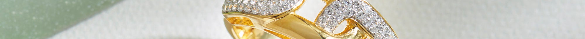 Luxe Link Diamond Band, 14K Gold Vermeil, 1/2 ct Lab Grown Diamond-1