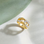 Luxe Link Diamond Band, 14K Gold Vermeil, 1/2 ct Lab Grown Diamond-1