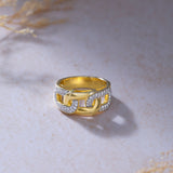 Luxe Link Diamond Band, 14K Gold Vermeil, 1/2 ct Lab Grown Diamond-5