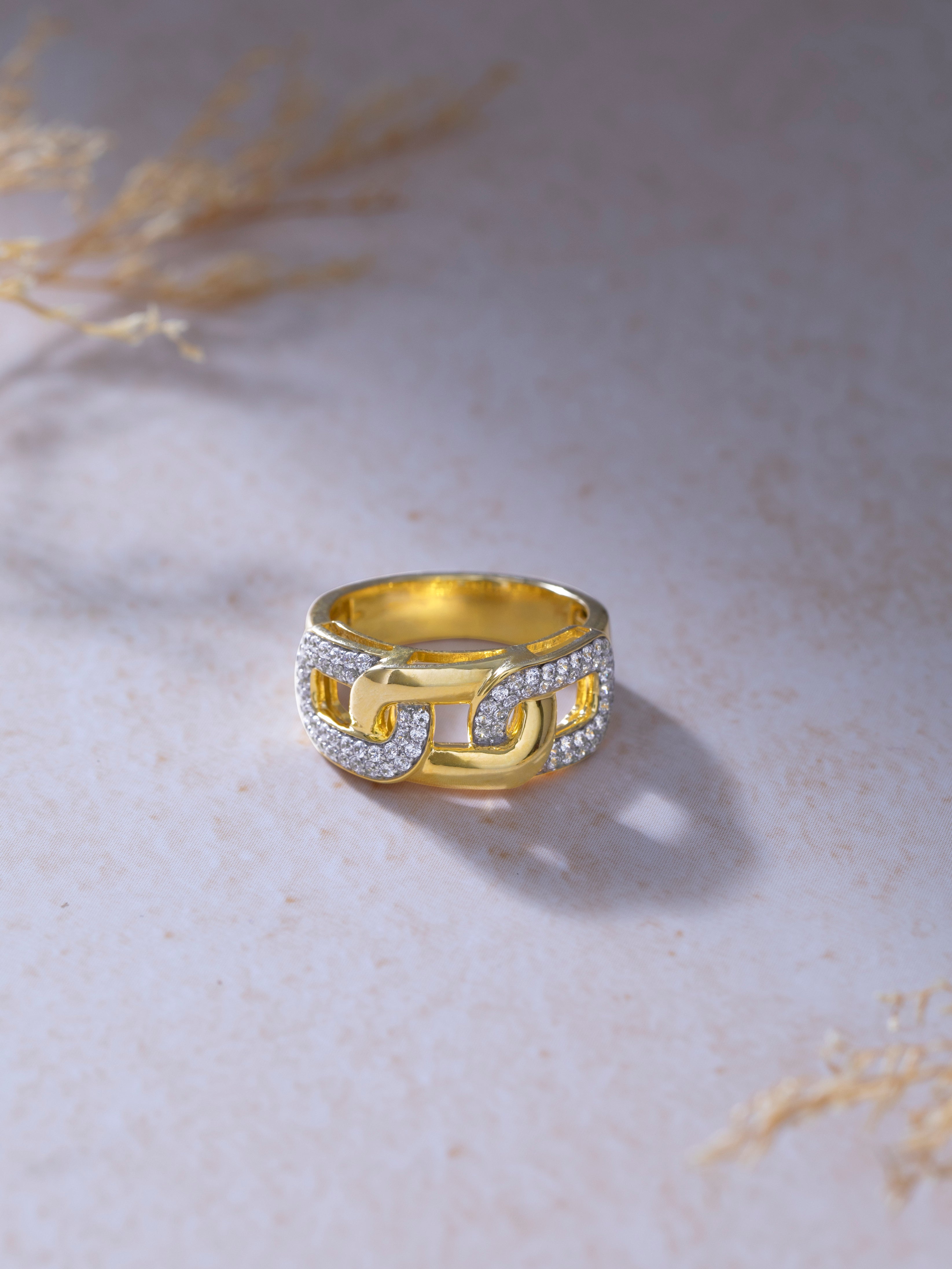 Luxe Link Diamond Band, 14K Solid Gold, 1/2 ct Lab Grown Diamond-5
