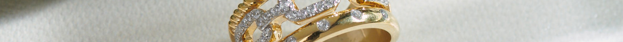Bold Paperclip Stackable Band, 14K Gold Vermeil, 1/3 ct Lab Grown Diamond-1