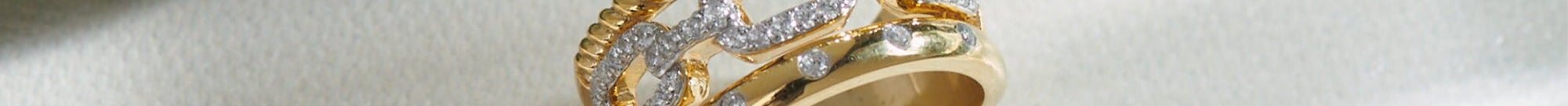 Bold Paperclip Stackable Band, 14K Solid Gold, 1/3 ct Lab Grown Diamond-1
