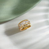 Bold Paperclip Stackable Band, 14K Gold Vermeil, 1/3 ct Lab Grown Diamond-5