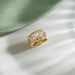 Bold Paperclip Stackable Band, 14K Solid Gold, 1/3 ct Lab Grown Diamond-5