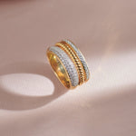 Aura Diamond Stackable Bands, 14K Gold Vermeil, 1/2 ct Lab Grown Diamond-6
